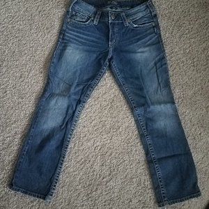 Silver Cropped Jeans